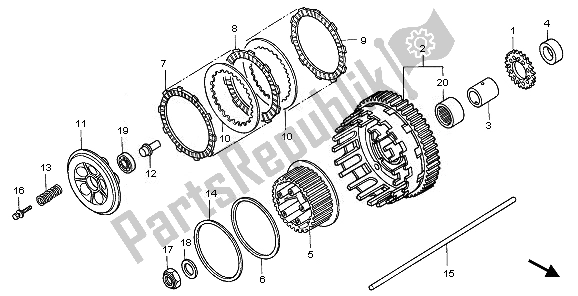 Todas las partes para Embrague de Honda VFR 800A 2008