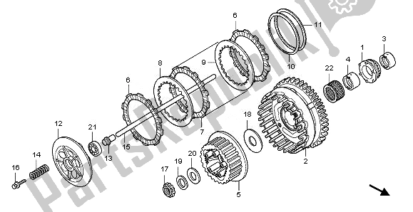 All parts for the Clutch of the Honda CBF 1000 FS 2011