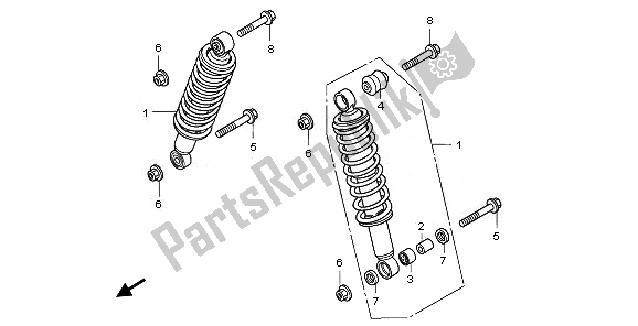 All parts for the Front Cushion of the Honda TRX 420 FA Fourtrax Rancher AT 2011