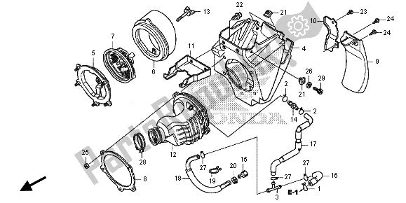 Alle onderdelen voor de Luchtfilter van de Honda CRF 150R SW 2014