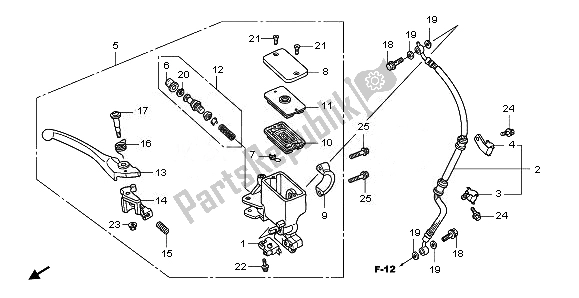 Toutes les pièces pour le Fr. Maître-cylindre De Frein du Honda PES 125R 2011