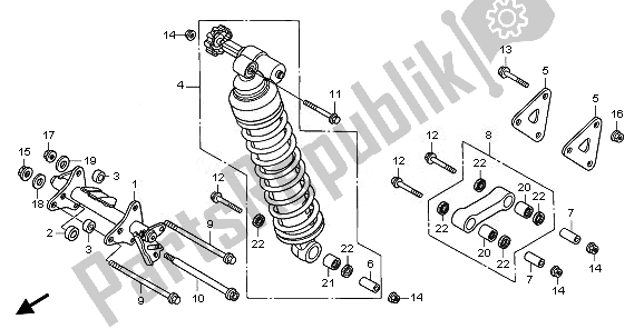 Toutes les pièces pour le Coussin Arrière du Honda XL 1000V 2011