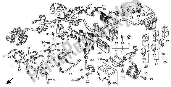 Tutte le parti per il Cablaggio E Bobina Di Accensione del Honda CB 1300 2009