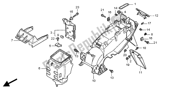 Tutte le parti per il Parafango Posteriore del Honda CB 500S 2002