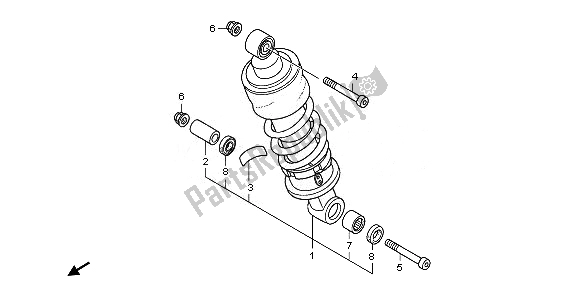 All parts for the Rear Cushion of the Honda CBF 1000F 2011