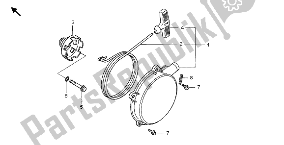 Tutte le parti per il Avviamento A Strappo del Honda TRX 650 FA Fourtrax Rincon 2003