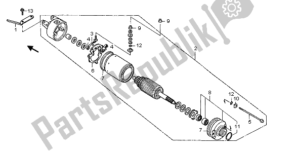 Todas las partes para Motor De Arranque de Honda TRX 500 FA Fourtrax Foreman 2004