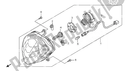 Todas las partes para Faro de Honda PES 150 2008