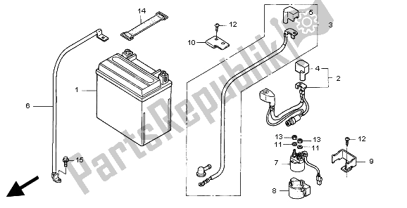 Toutes les pièces pour le Batterie du Honda TRX 350 FE Fourtrax 4X4 ES 2006