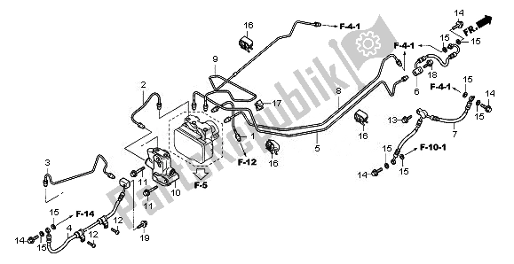 Tutte le parti per il Linee Dei Freni E Pcv (abs) del Honda NT 700 VA 2008