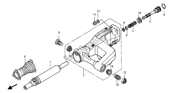 Toutes les pièces pour le Bras Oscillant du Honda GL 1800A 2005