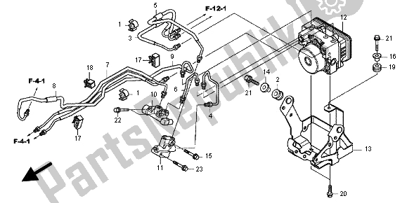 Toutes les pièces pour le Modulateur Abs du Honda NC 700 XA 2012