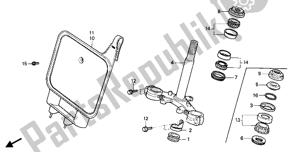 Todas las partes para Vástago De Dirección de Honda CR 80R 1988