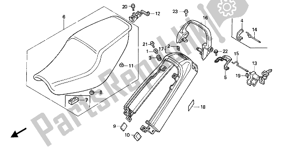 Todas las partes para Asiento Y Capó Trasero de Honda CBR 1000F 1988