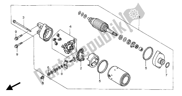 Tutte le parti per il Motore Di Avviamento del Honda VTR 1000 SP 2000