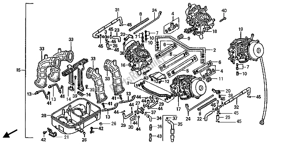 Todas las partes para Carburador (montaje) de Honda ST 1100A 1994