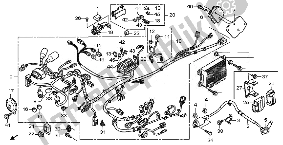All parts for the Wire Harness of the Honda NSS 250S 2010
