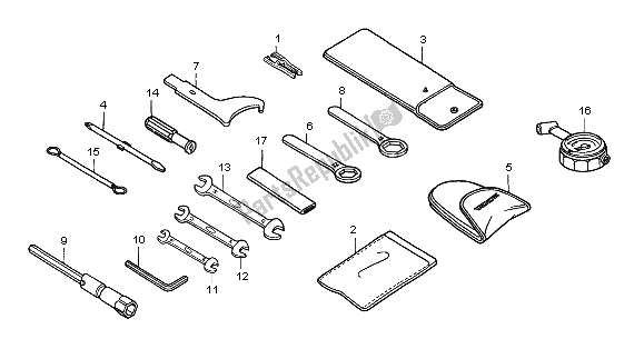 Todas as partes de Ferramentas do Honda CBF 600 SA 2005