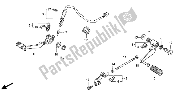Tutte le parti per il Pedale del Honda CB 1300A 2005