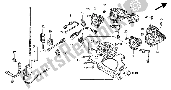 Wszystkie części do Radio Honda GL 1800A 2004