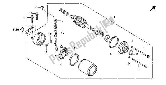 Todas las partes para Motor De Arranque de Honda CB 1000R 2011