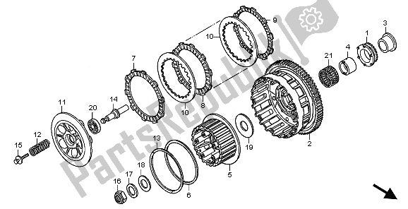 All parts for the Clutch of the Honda CBF 600S 2008