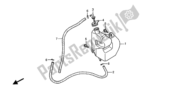 All parts for the Reserve Tank of the Honda ST 1100A 1994