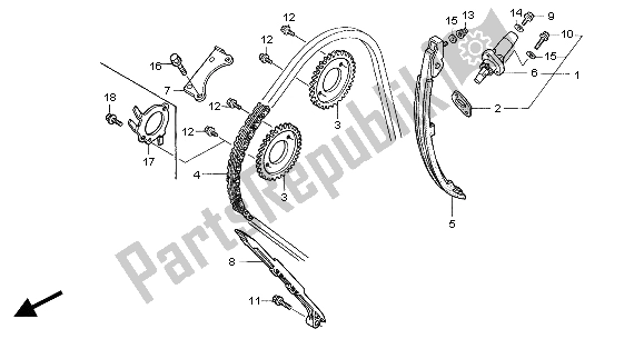 Toutes les pièces pour le Chaîne Et Tendeur De Came du Honda CBR 1100 XX 2004
