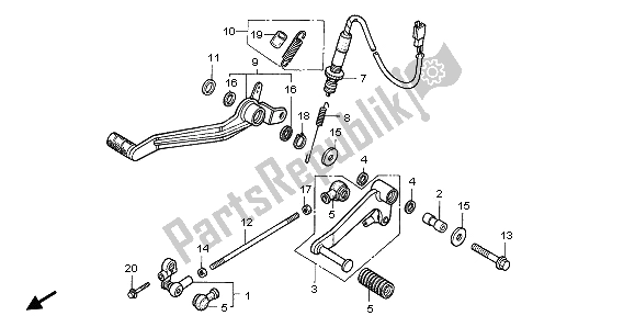 Todas las partes para Pedal de Honda NTV 650 1997