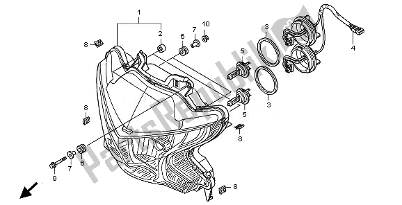 Todas las partes para Faro de Honda VFR 1200 FA 2010