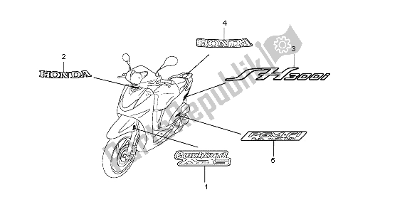 Todas las partes para Marca de Honda SH 300A 2009