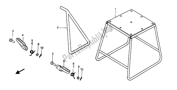 Todas las partes para Soporte Y Paso de Honda CR 250R 1988