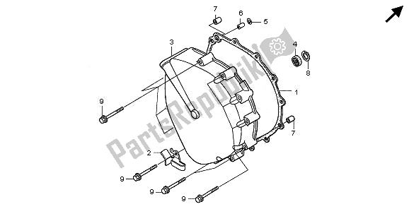 Todas las partes para Tapa Del Embrague de Honda GL 1800 2010