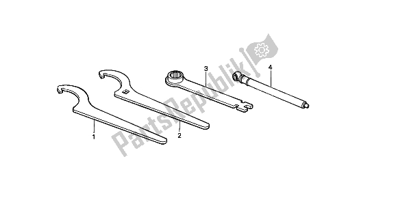 All parts for the Tools of the Honda CR 80R 1993