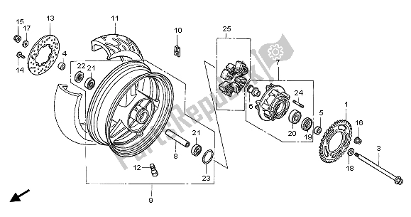 Todas las partes para Rueda Trasera de Honda CBR 1100 XX 2003