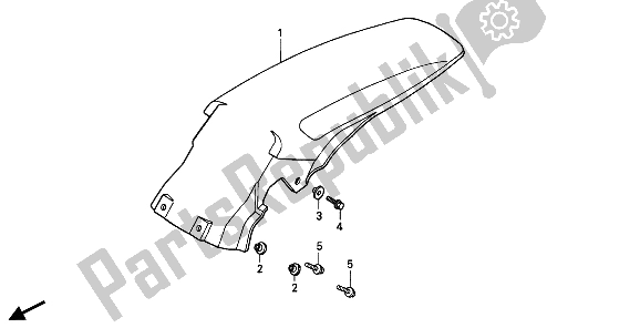 Tutte le parti per il Parafango Posteriore del Honda CR 500R 1991