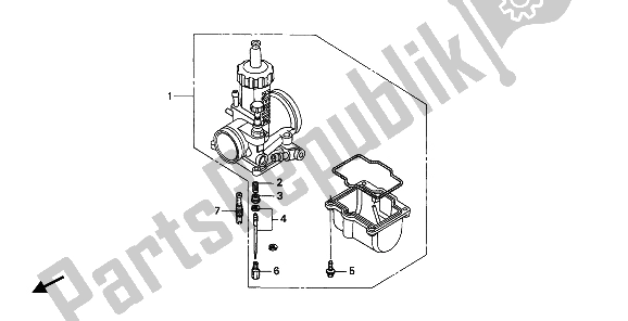 Todas las partes para Kit De Piezas Opcionales Del Carburador de Honda CR 250R 1990