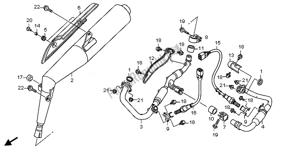 Tutte le parti per il Silenziatore Di Scarico del Honda XL 125V 2008