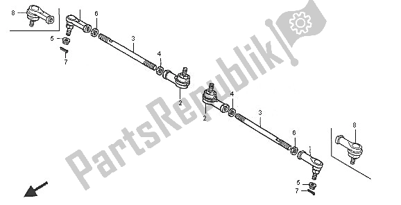 Todas las partes para Tirante de Honda TRX 500 FA Fourtrax Foreman 2005