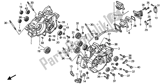All parts for the Crankcase of the Honda CR 125R 1988