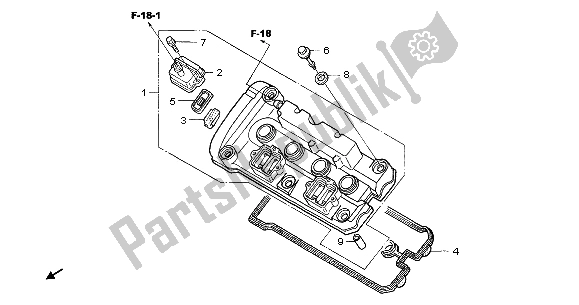 Todas las partes para Cubierta De Tapa De Cilindro de Honda CBF 600 NA 2007