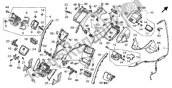 All parts for the Shelter of the Honda GL 1800 Airbag 2007