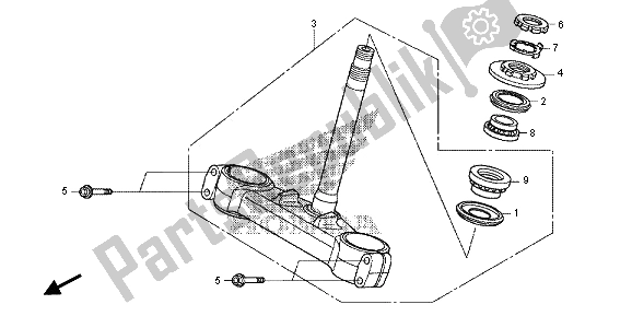 Todas las partes para Vástago De Dirección de Honda VFR 1200X 2013