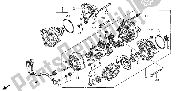 Todas as partes de Gerador do Honda ST 1300 2006