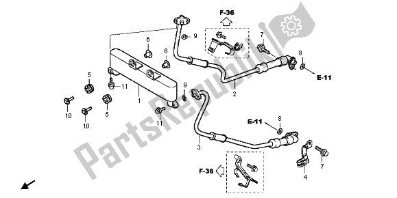 Tutte le parti per il Radiatore Dell'olio del Honda VFR 800X 2012