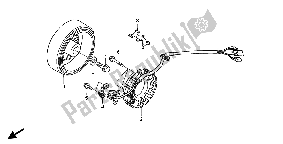 Tutte le parti per il Generatore del Honda XR 650R 2000