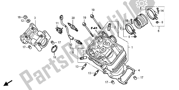 Tutte le parti per il Testata del Honda CBR 125 RT 2013