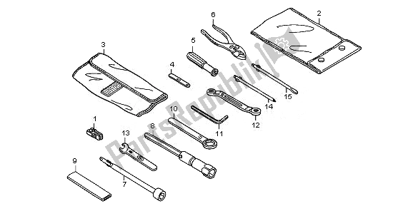 All parts for the Tools of the Honda ST 1300A 2010