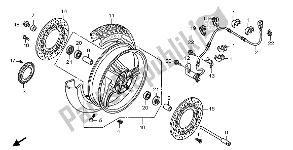 Tutte le parti per il Ruota Anteriore del Honda NT 700 VA 2006