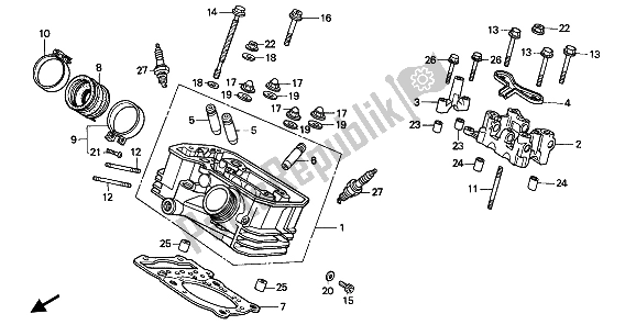 Tutte le parti per il Testata Posteriore del Honda XRV 750 Africa Twin 1994